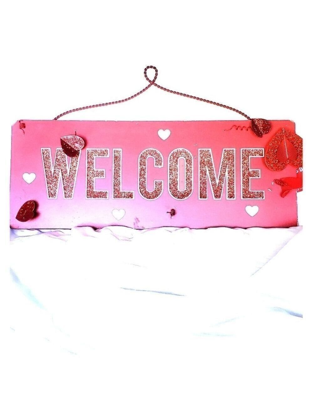 Welcome Sign With Hearts